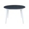 International Concepts 42 in. Solid Wood Round Dual Drop Leaf Dining Table with 4 Chairs in White/Heather Gray K05-42DL-C613-4 - alternate 2